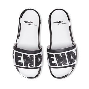 Brand New - Fendi Logo leather slides